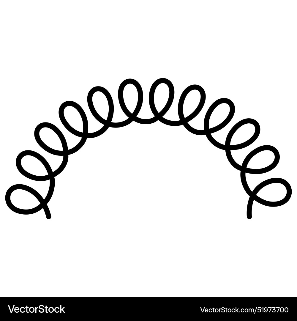 Spring coil and absorber icon in thin line style Vector Image