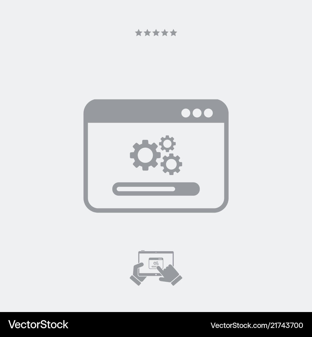 Upgrade settings computer icon Upgrade settings computer icon Vector Image