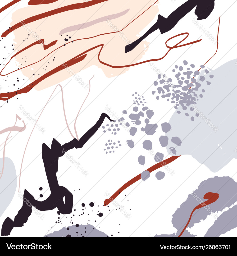 Abstract pattern with grey peach and red Abstract pattern with grey peach and red vector image