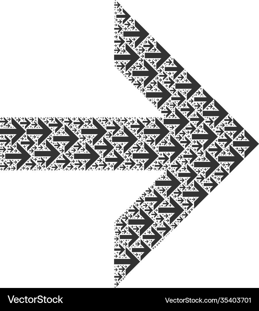 Arrow right recursion composition itself icons Arrow right recursion composition itself icons vector image