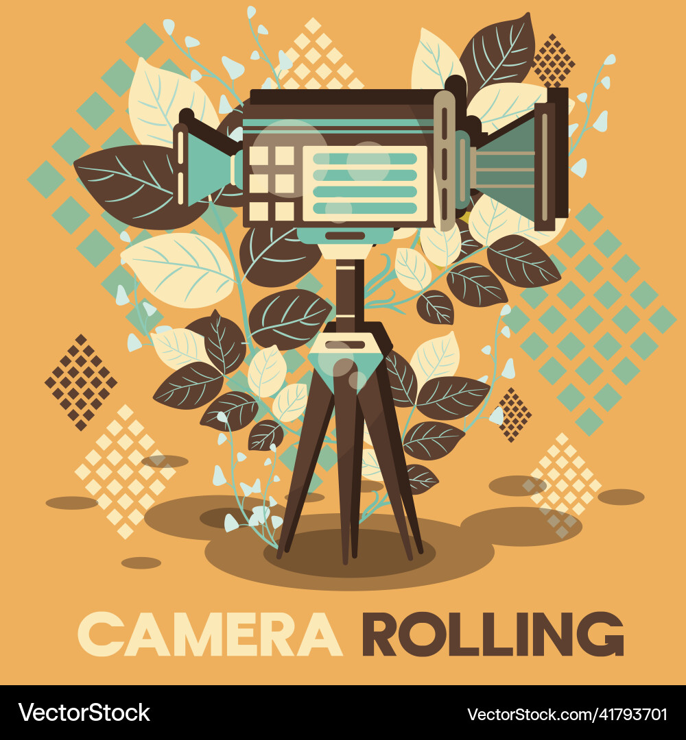 Artistic object camera rolling Artistic object camera rolling Vector Image