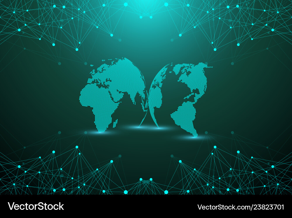 Connected Network Abstract Background vector image