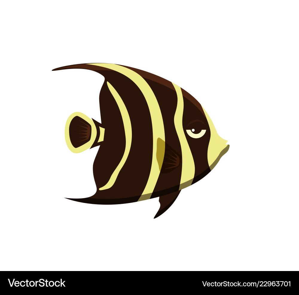 Cute fish icons set tropical Cute fish icons set tropical Vector Image