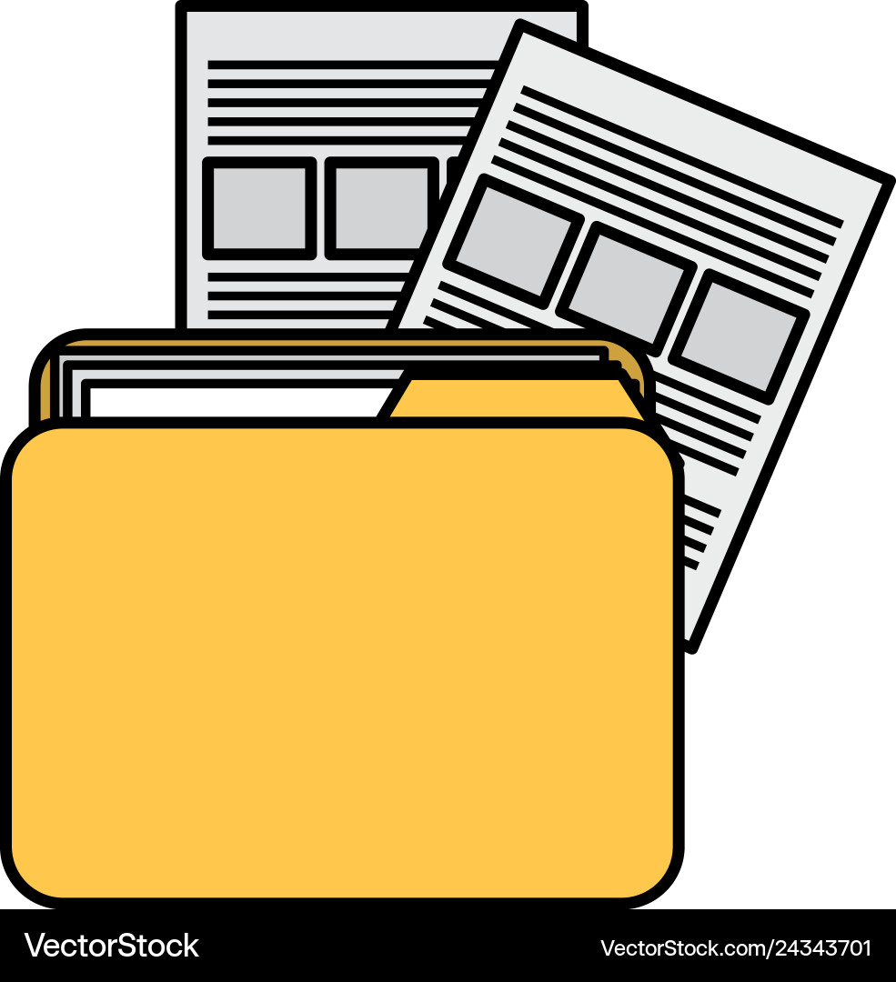 Document File Folder vector image