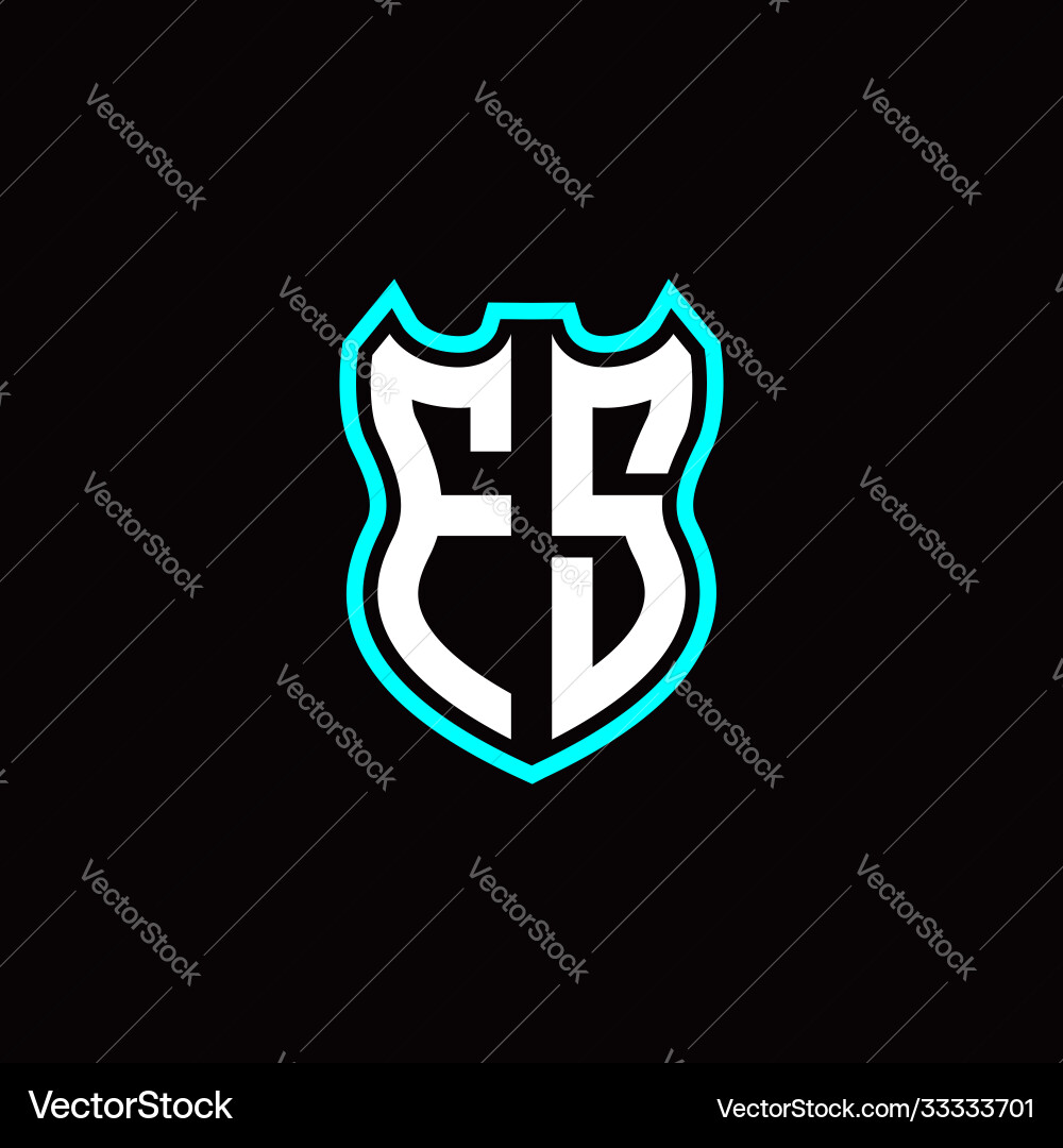 F s initial logo design with shield shape F s initial logo design with shield shape Vector Image