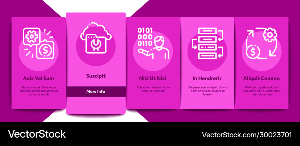 It manager developer onboarding elements icons set It manager developer onboarding elements icons set vector image