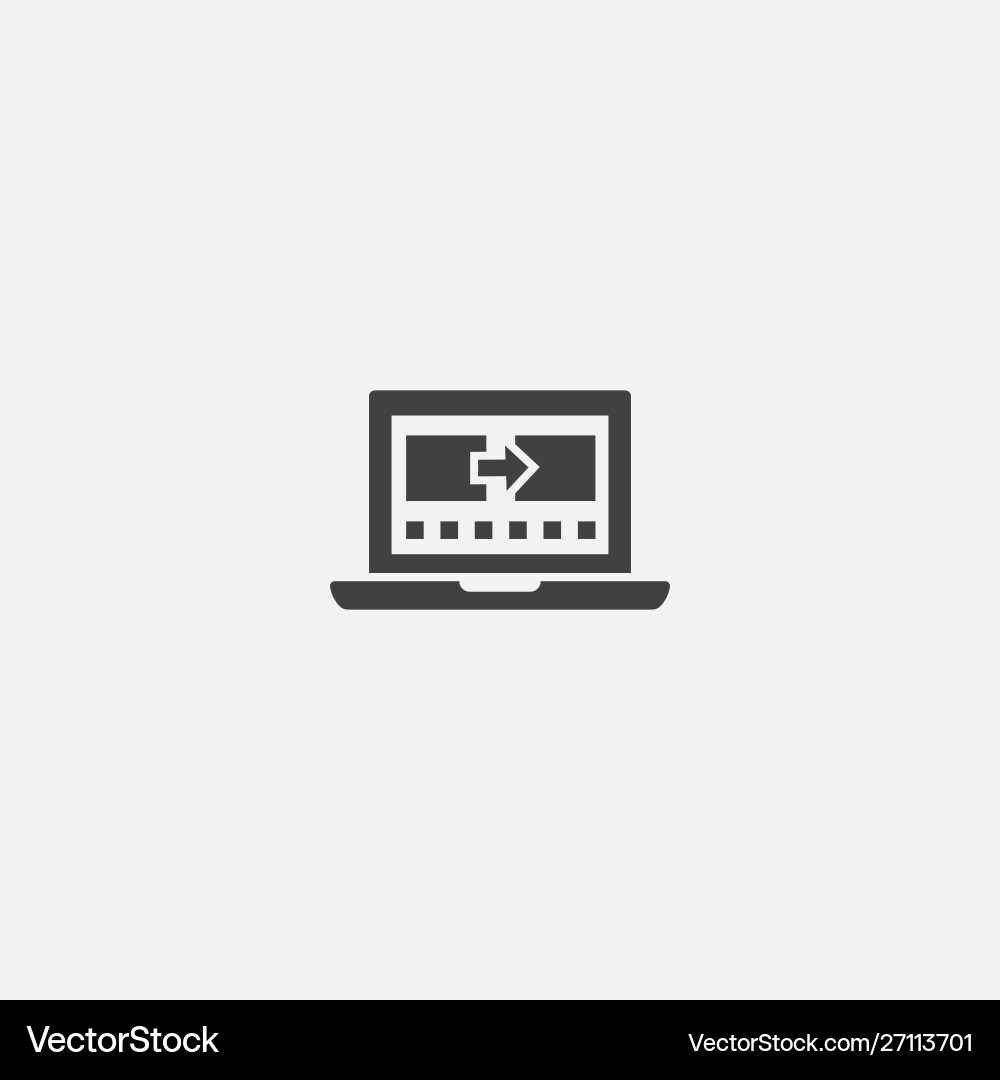 Presentation software base icon simple sign vector image