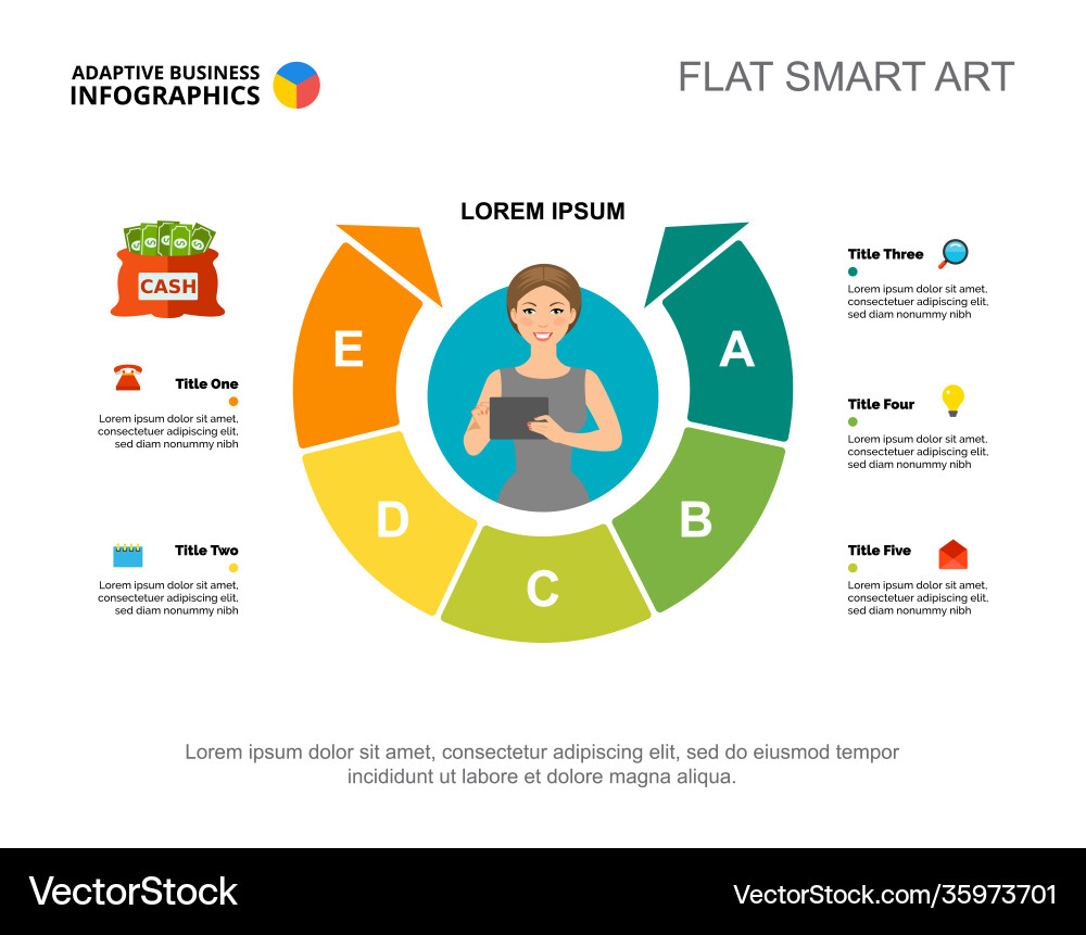 Process Flow Chart Template Vector Image