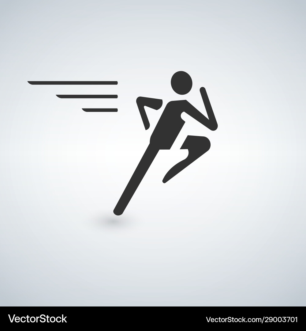 Running man icon for web mobile camera Running man icon for web mobile camera Vector Image