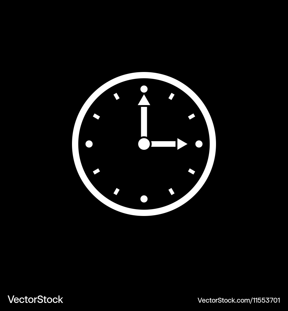 Time clock icon and watch timer vector image