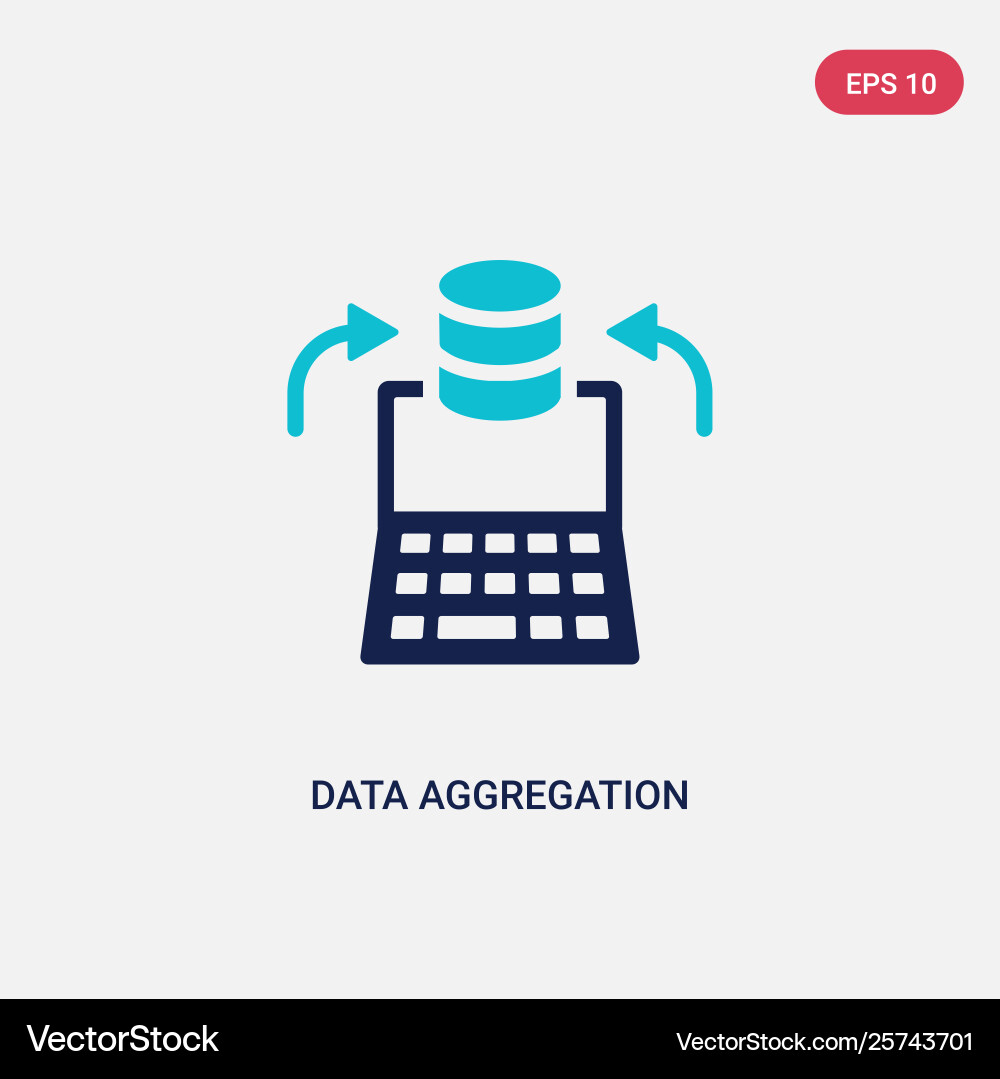 Two color data aggregation icon from general-1 Two color data aggregation icon from general-1 vector image