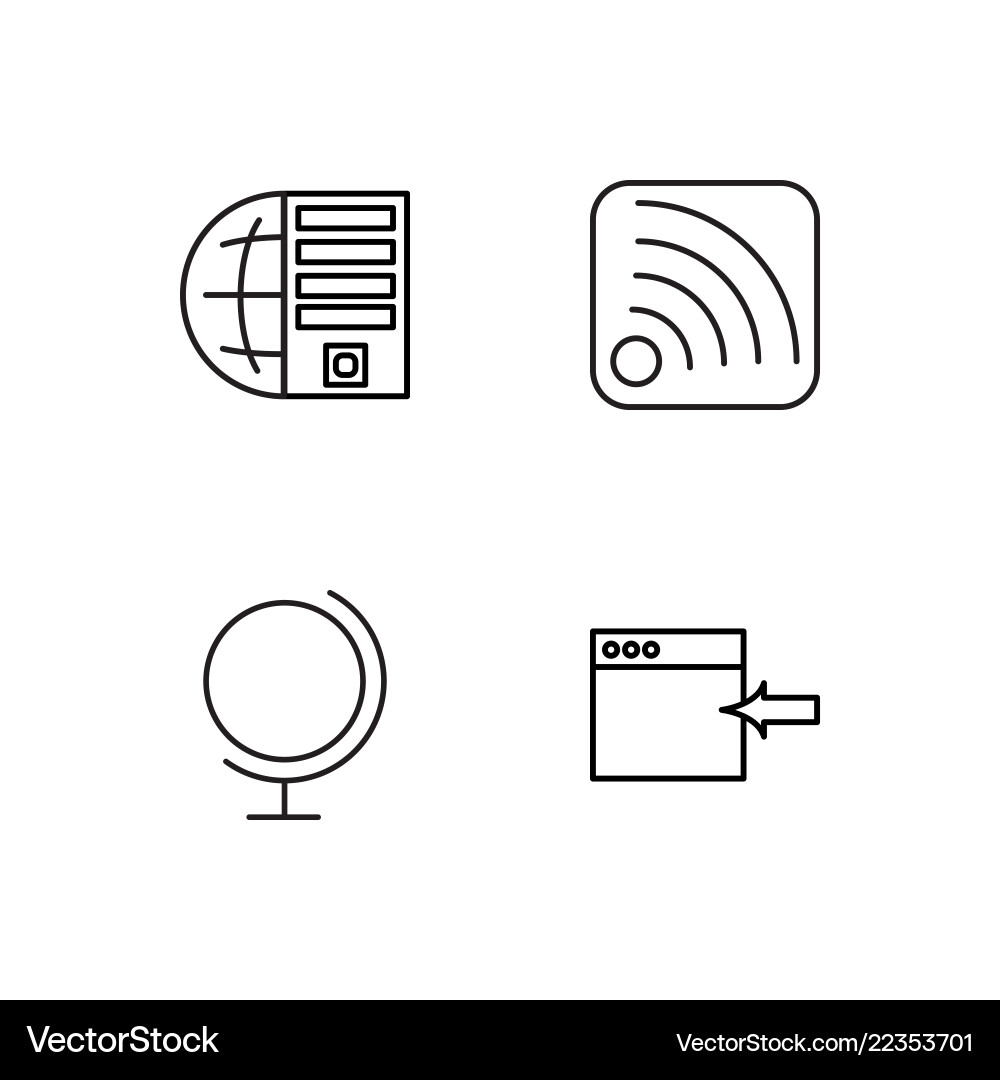 Web simple outlined icons set Web simple outlined icons set Vector Image