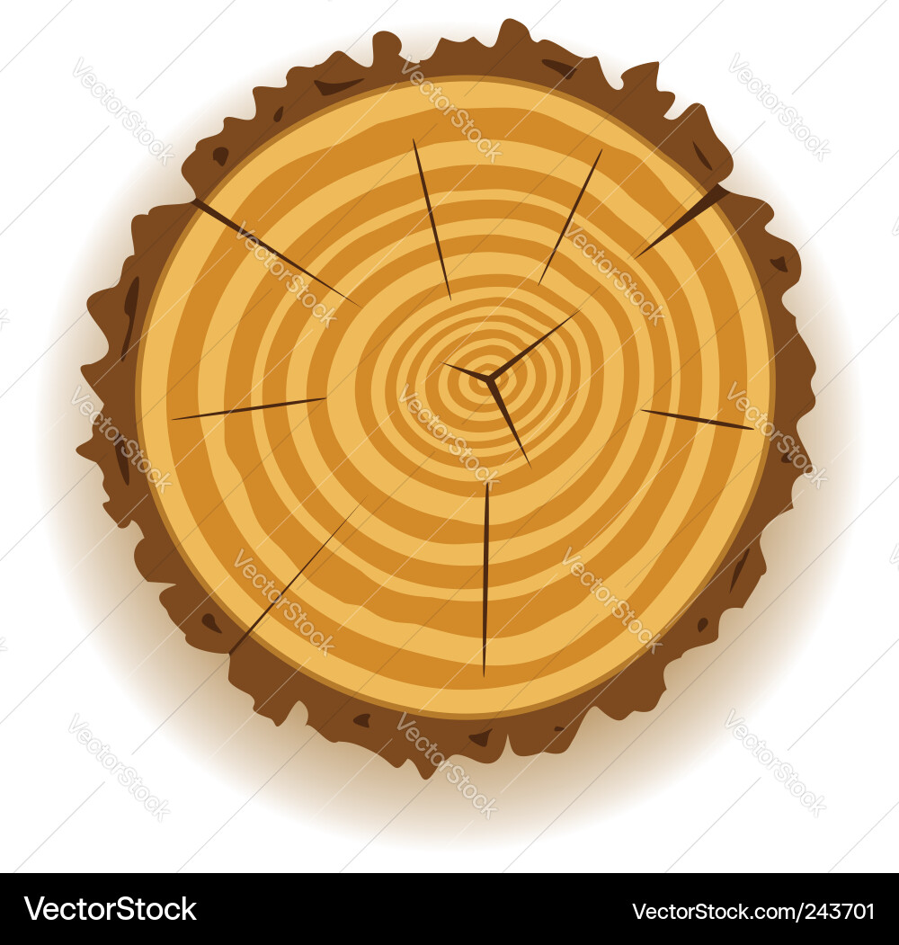 Wooden cut Royalty Free Vector Image - VectorStock