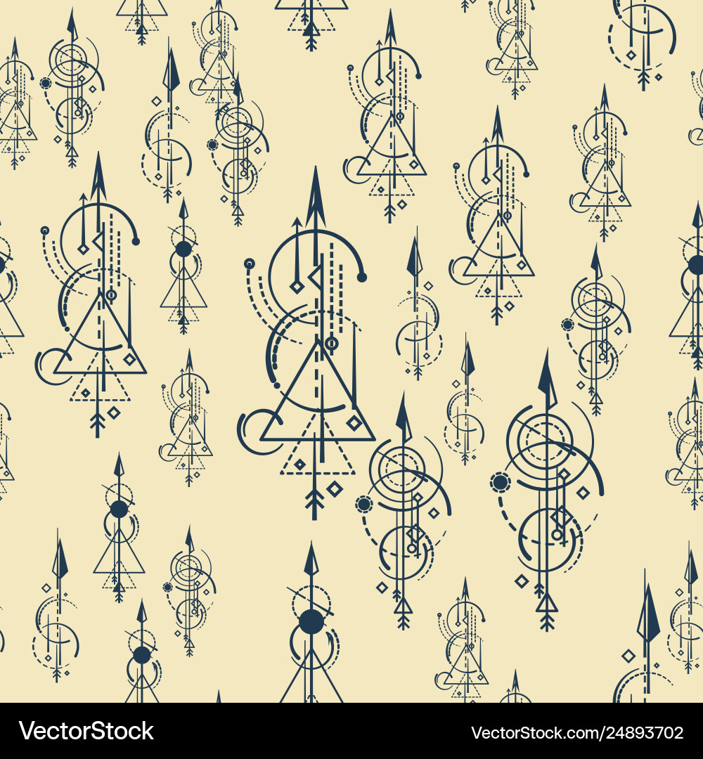 Abstract seamless pattern colored arrows Abstract seamless pattern colored arrows Vector Image