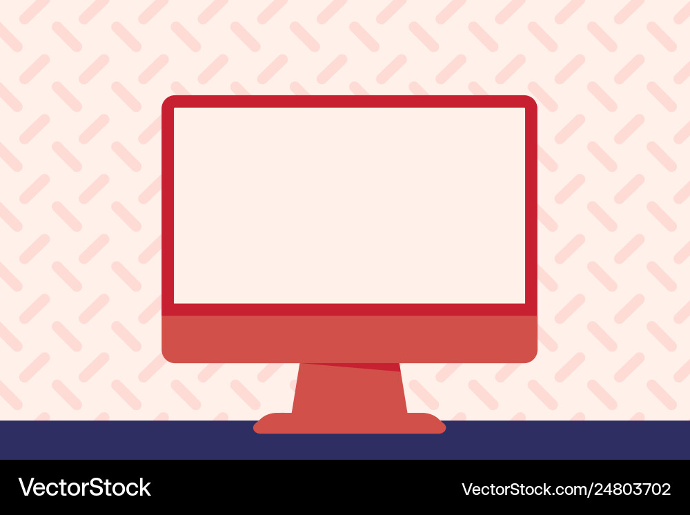 Blank computer color monitor Blank computer color monitor Vector Image