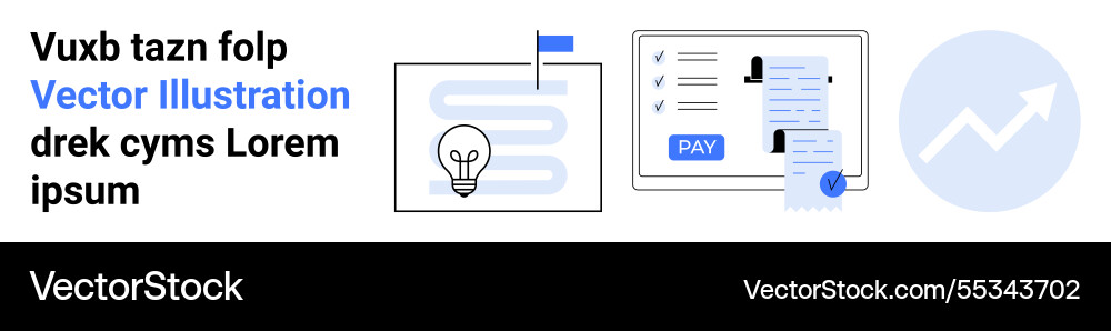 Business workflow with task management payment vector image