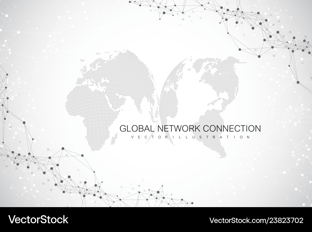 Connected Network Abstract Background vector image