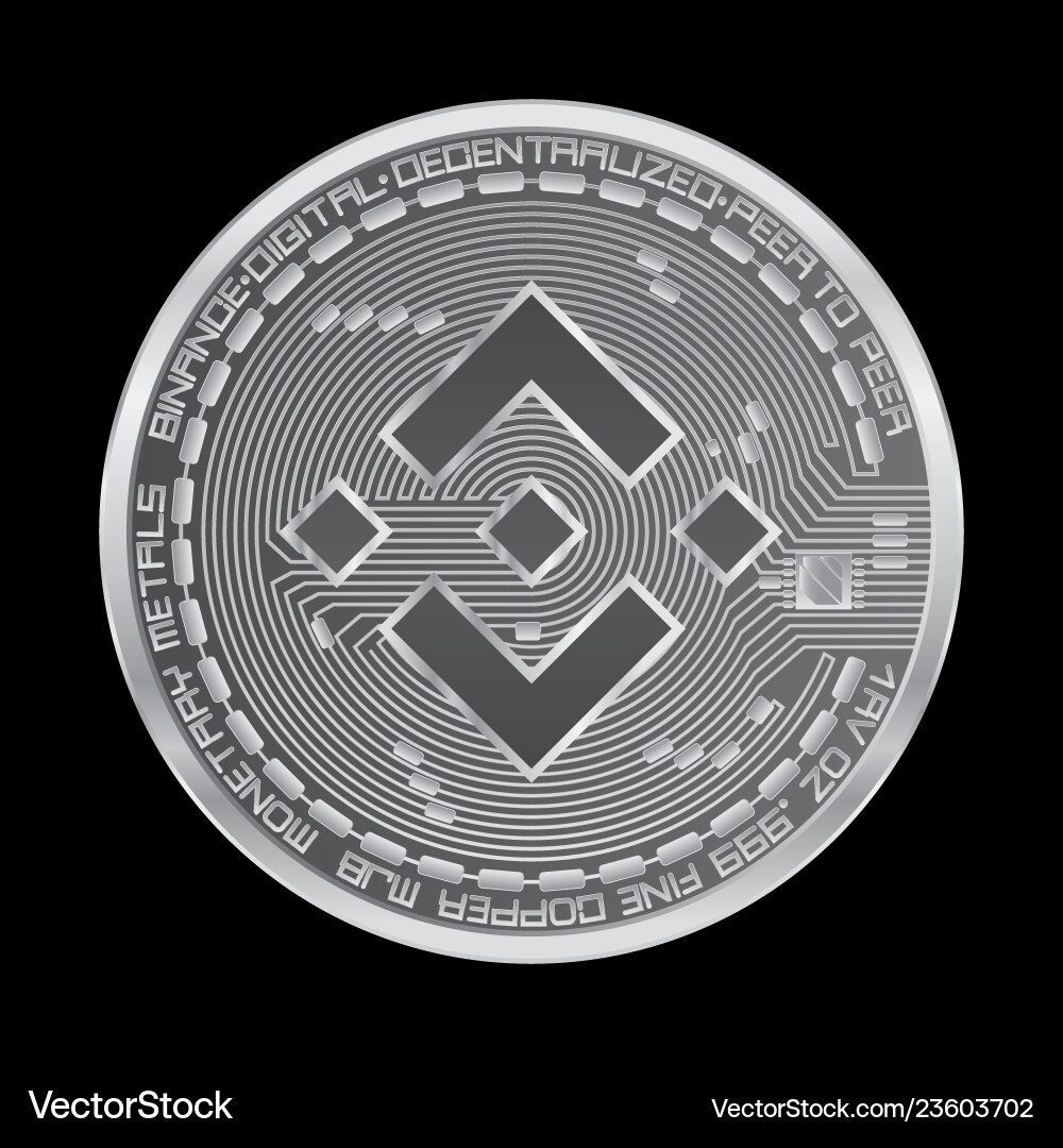 Crypto currency binance silver symbol isolated – Royalty-Free Vector |  VectorStock