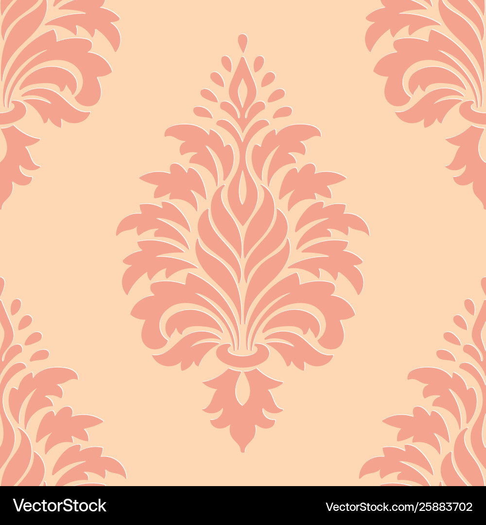 Damask seamless pattern element classical Damask seamless pattern element classical vector image