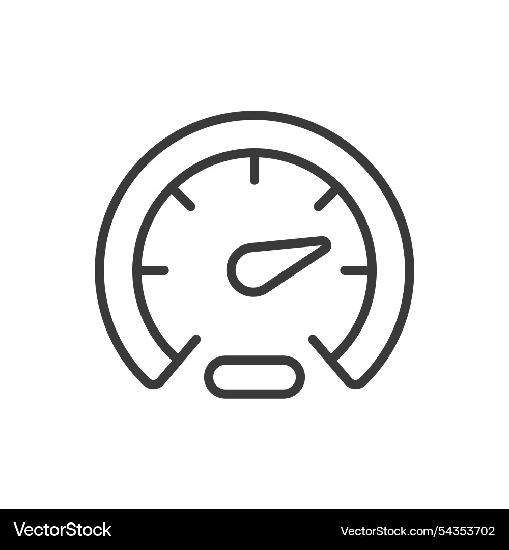 Internet speed test icon in line design Internet speed test icon in line design vector image