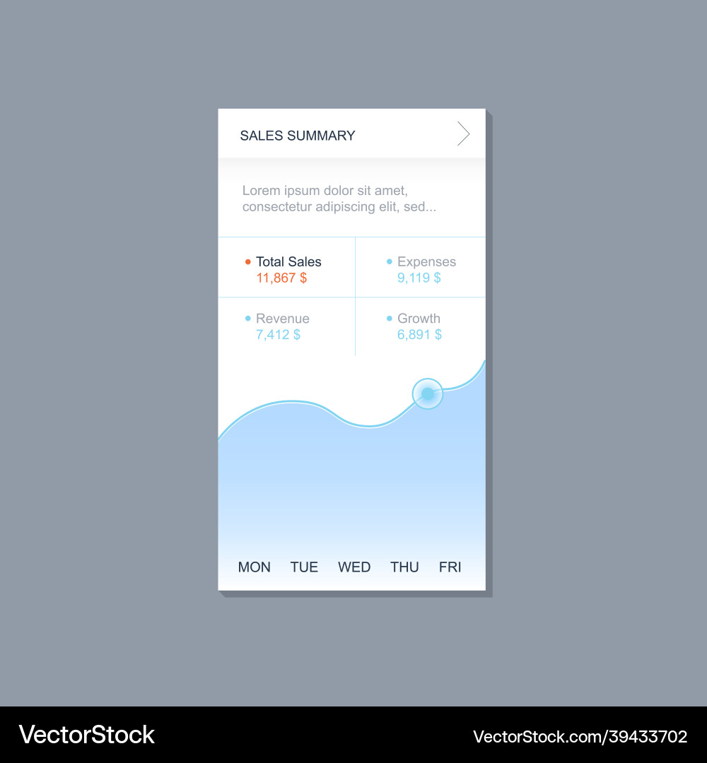 Mobile app design processing and analysis of data Mobile app design processing and analysis of data vector image