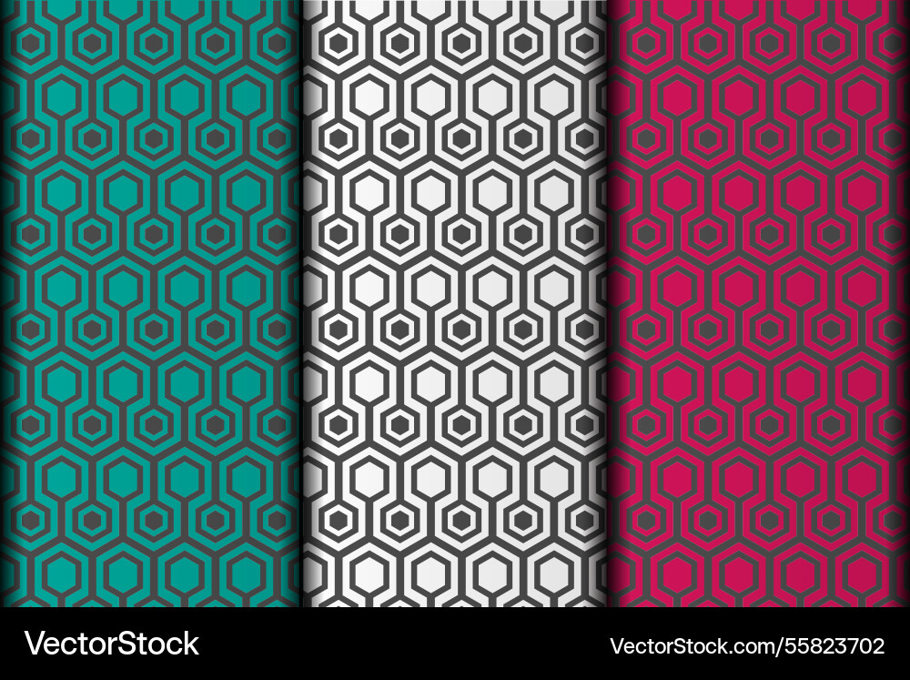 Polygon style decorative pattern design vector image