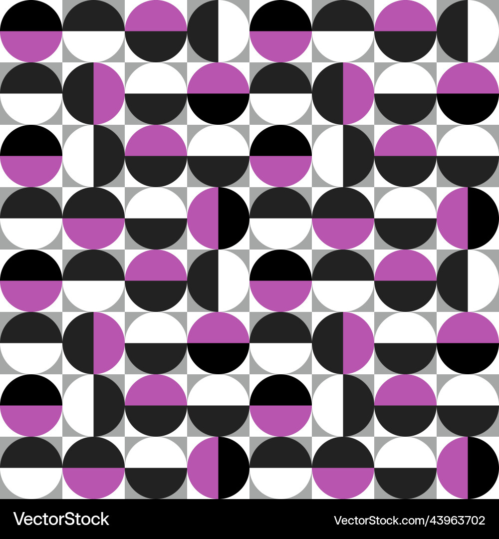 Repeatable pattern with half circles geometric p Vector Image