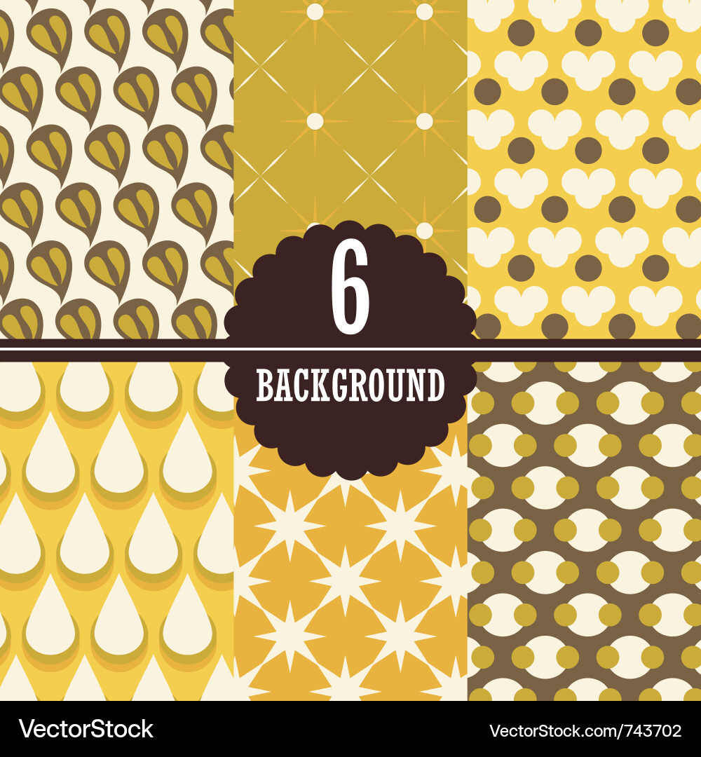 Retro Geometric Patterns Vector Image