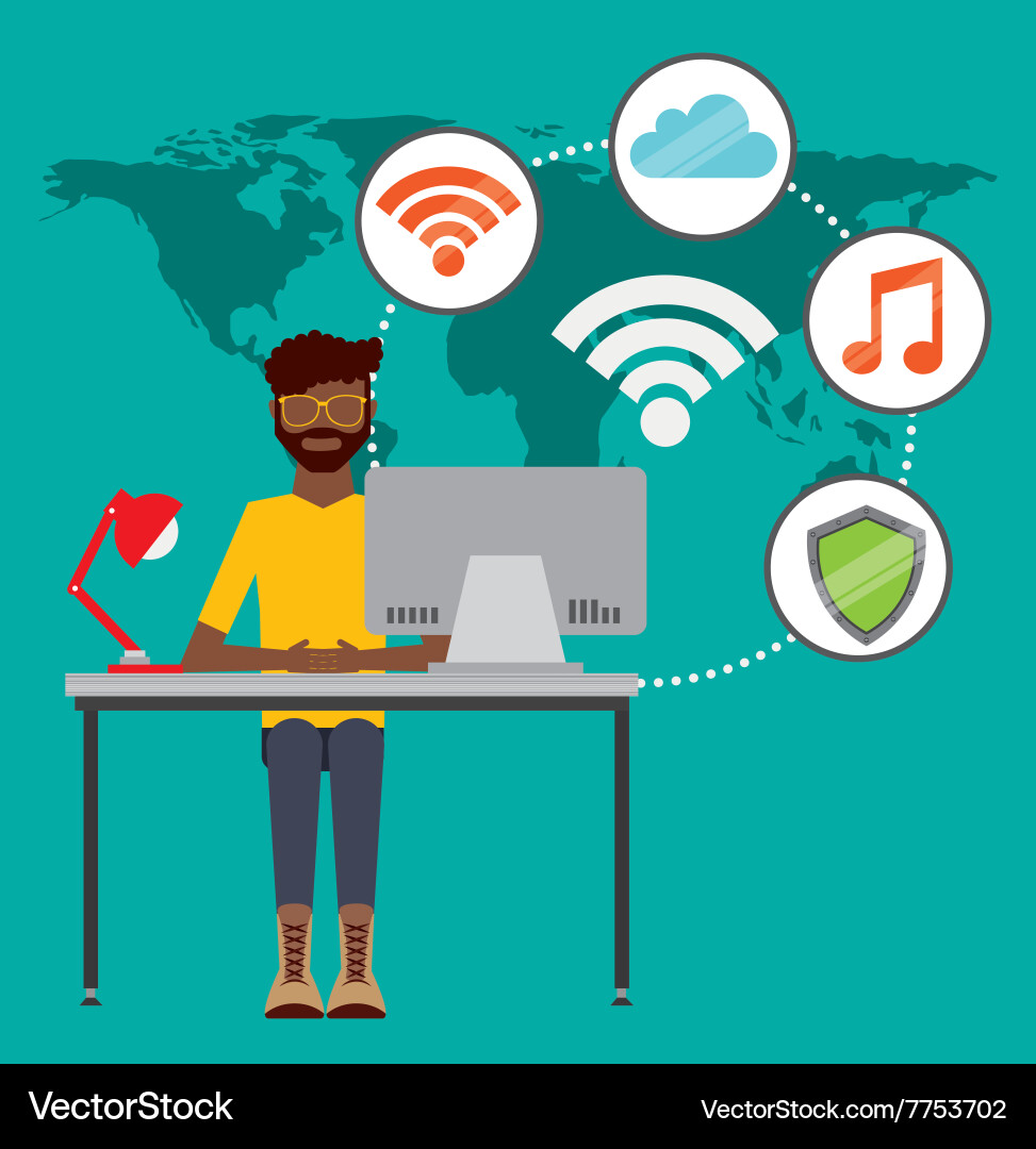 Web hosting design vector image
