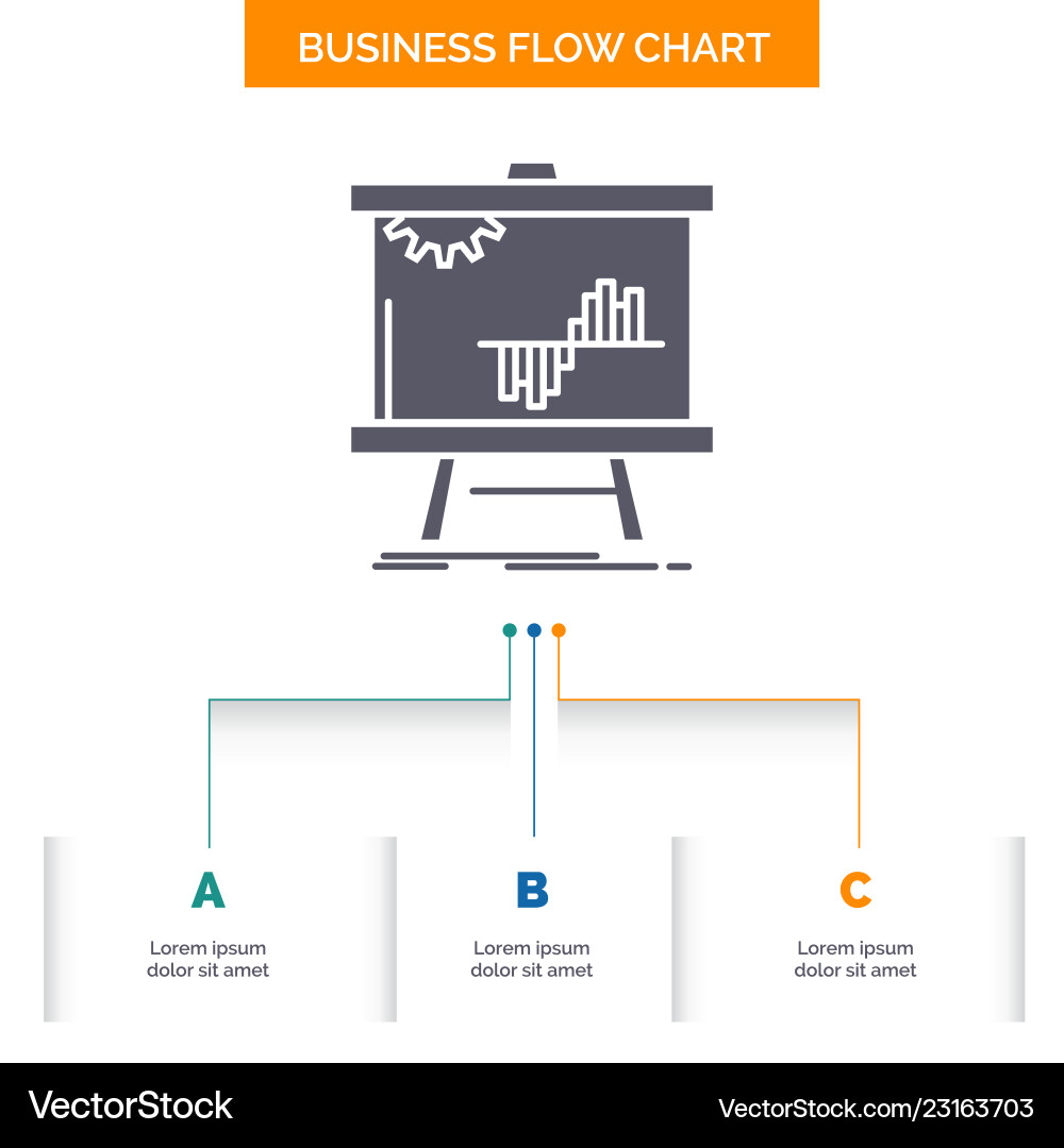 Business chart data graph stats flow Business chart data graph stats flow vector image