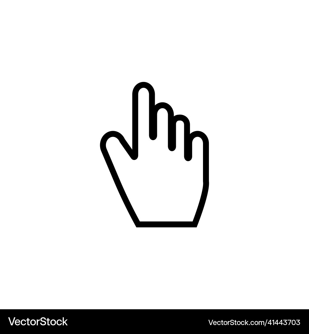 Cursor hand icon pointer Cursor hand icon pointer vector image
