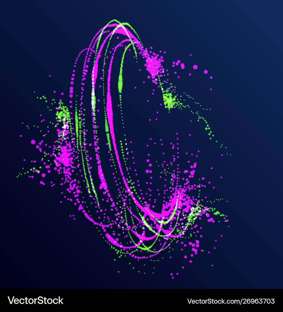 Dots particles flowing vortex abstract background Dots particles flowing vortex abstract background vector image