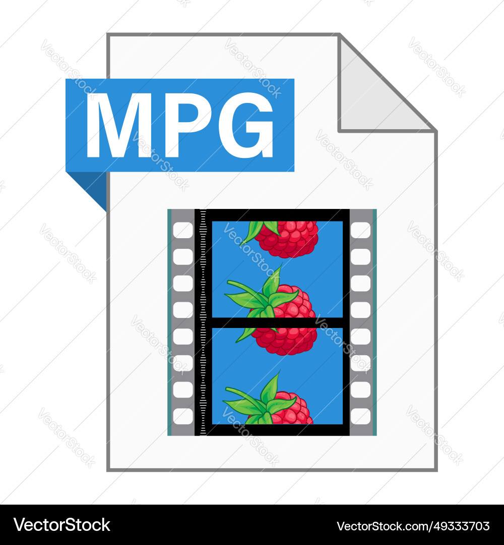 Modern flat design of mpg file icon for web Modern flat design of mpg file icon for web vector image