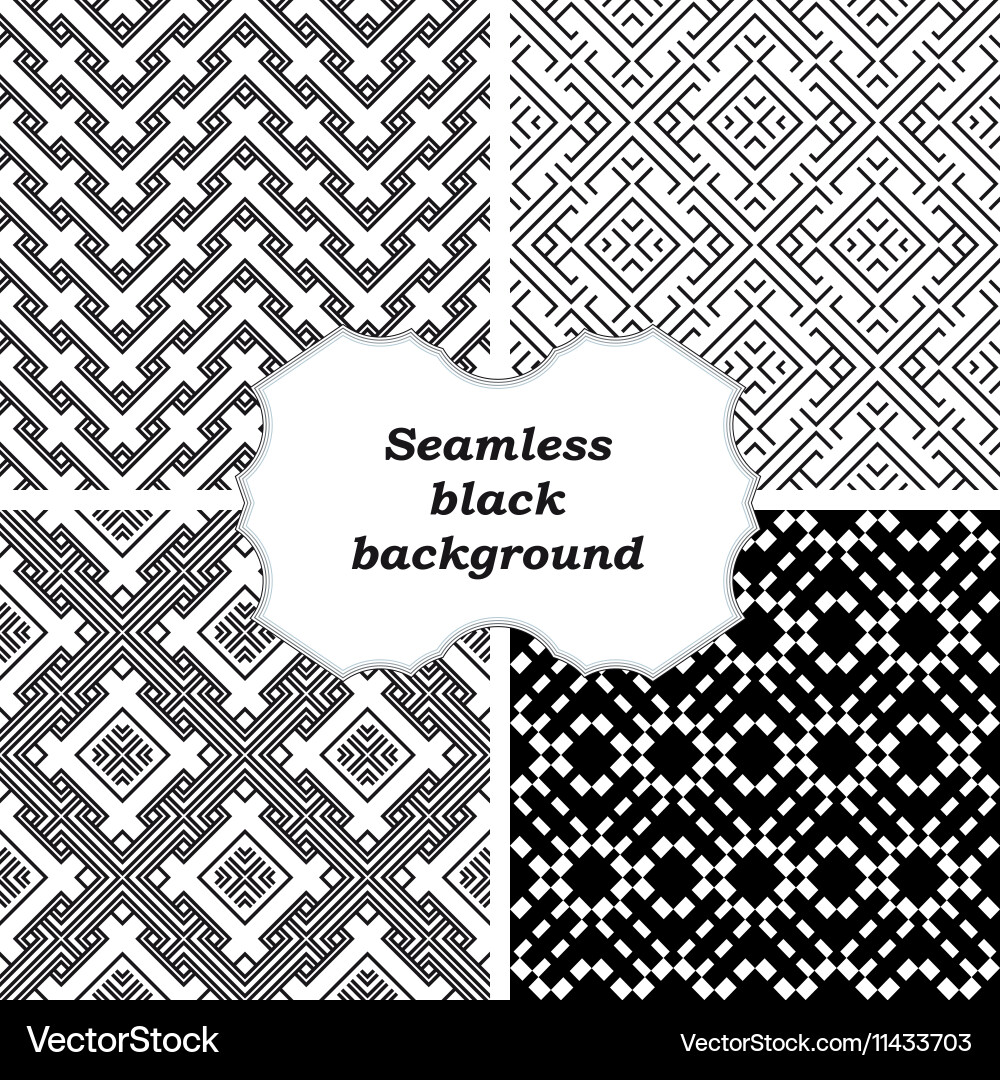 Mono line backgrounds with simple patterns vector image
