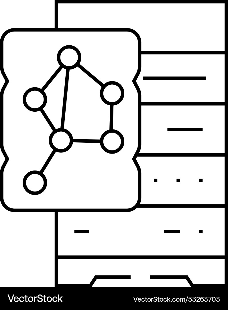 Nosql database line icon Nosql database line icon vector image