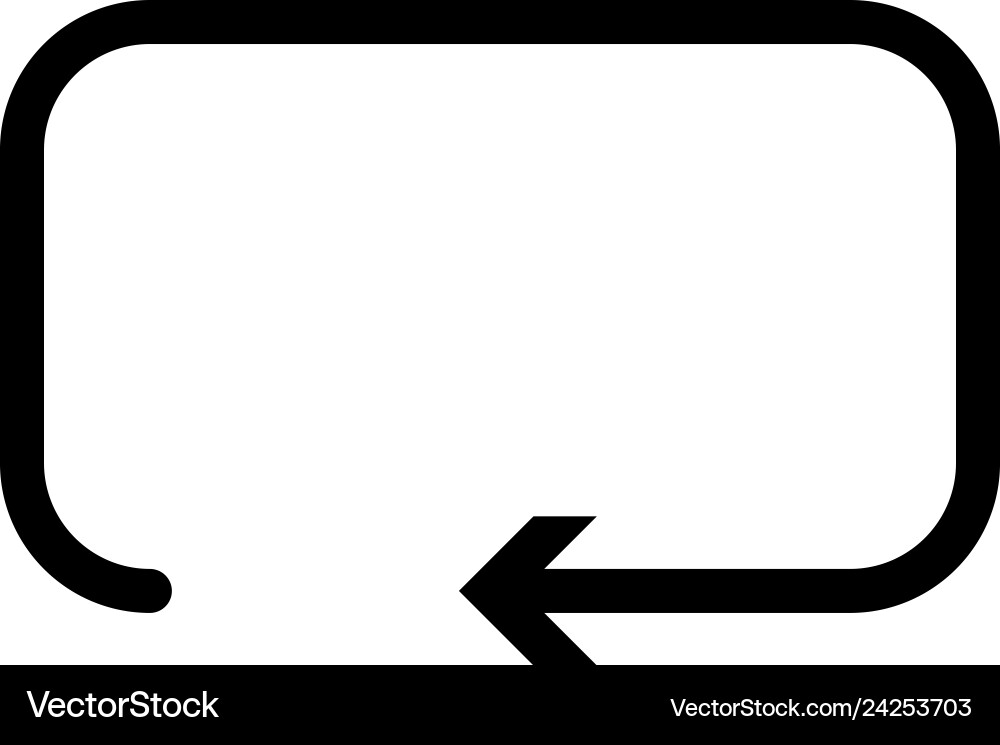 Repeat thin line icon set on white background vector image