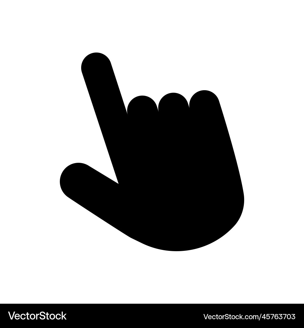 Schwarzer Finger Cursor Computer Maus Pfeil Zeiger Schwarzer Finger Cursor Computer Maus Pfeil Zeiger vektorbild