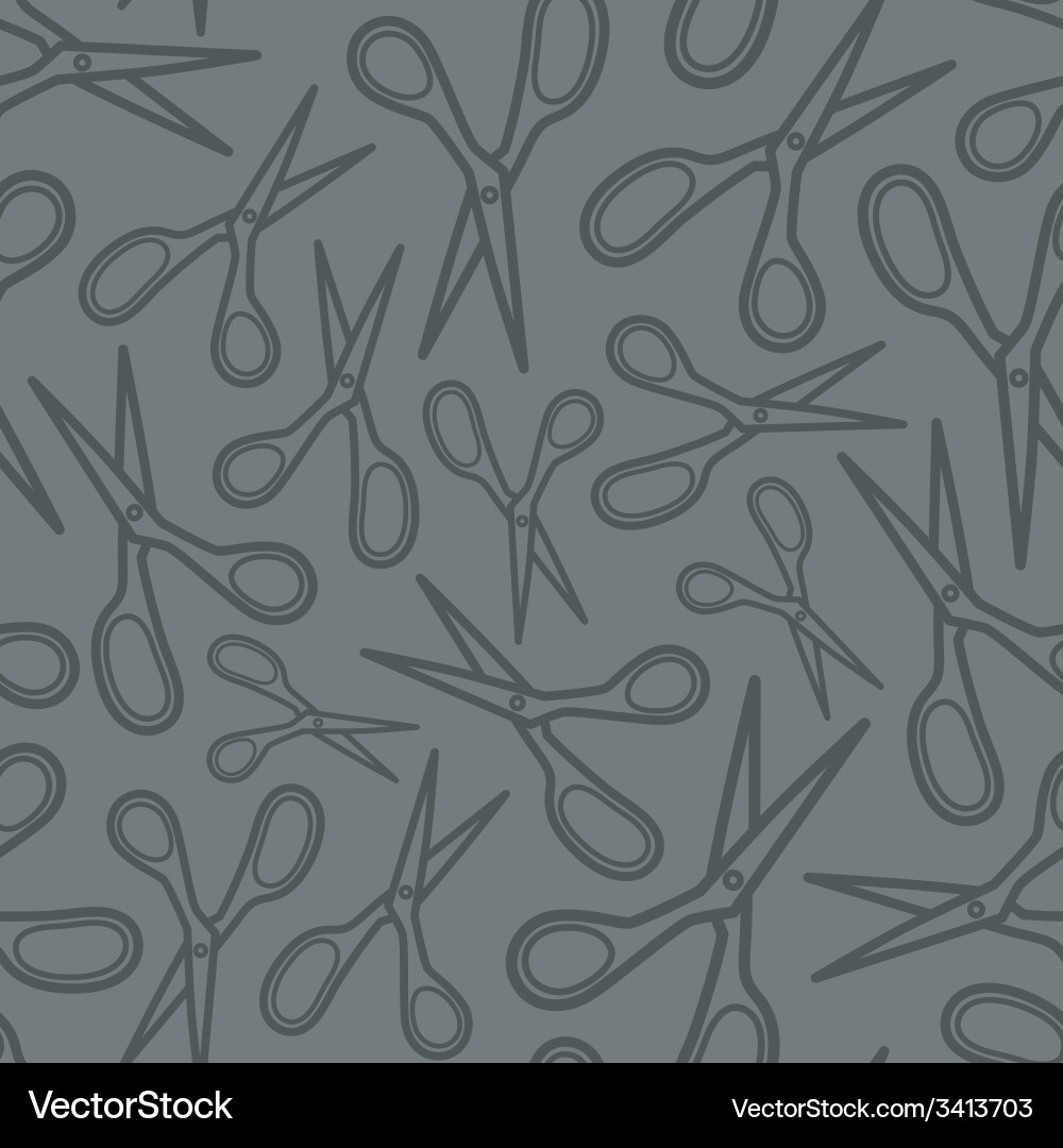 Scissors Pattern Seamless Background vector image