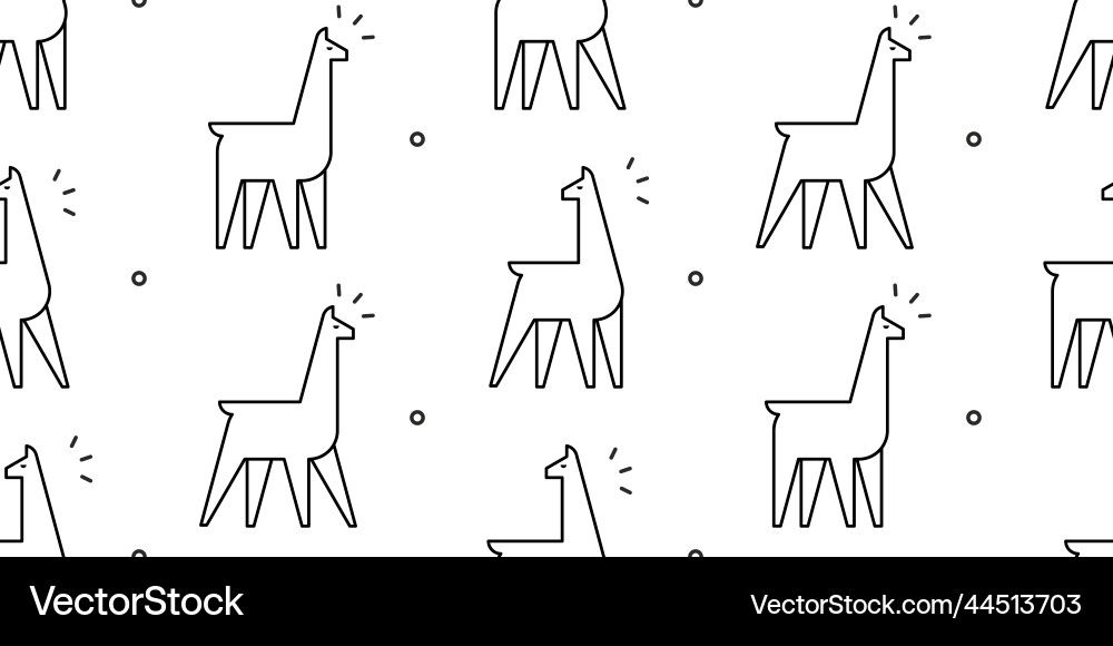 Seamless pattern with llamas Vector Image