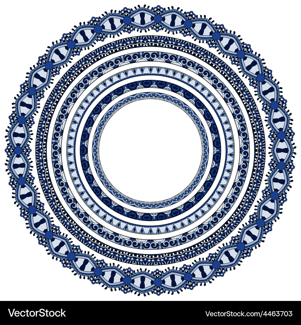 Set of round geometrical frames circle border vector image