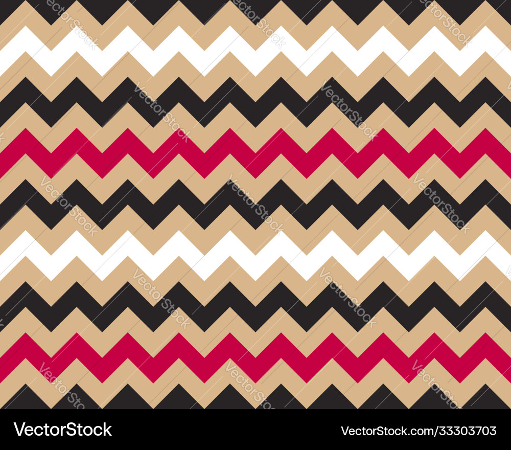 Zigzag pattern seamless zig zag background color Vector Image