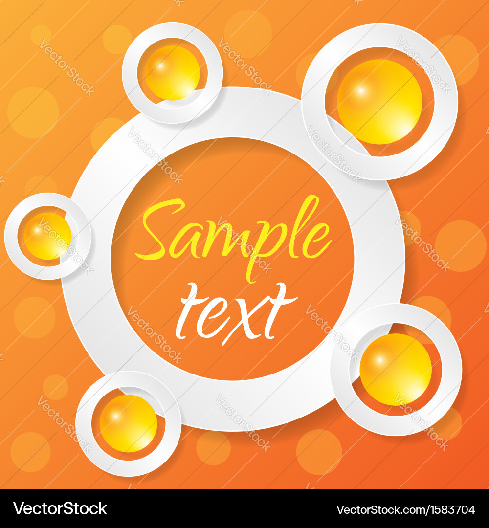 Abstract applique on color background Vector Image