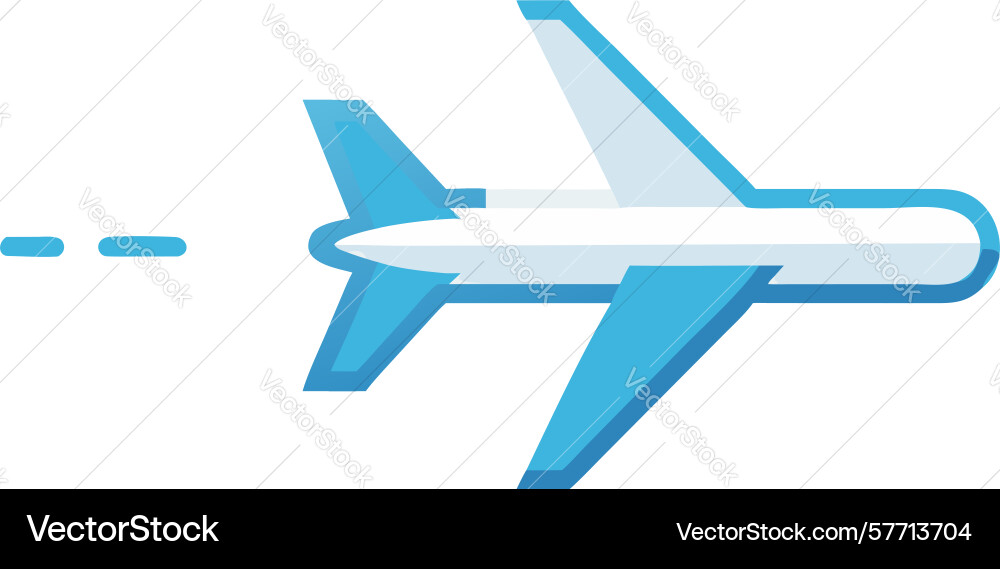 Airplane with flight path abstract design vector image
