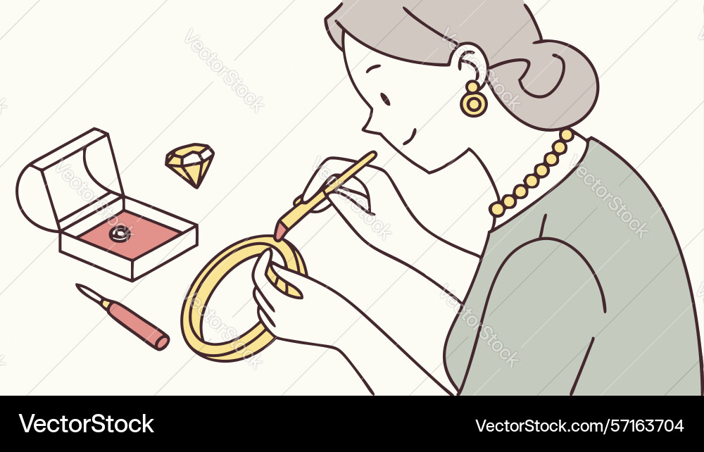 Architect working on blueprints and architectural Vector Image