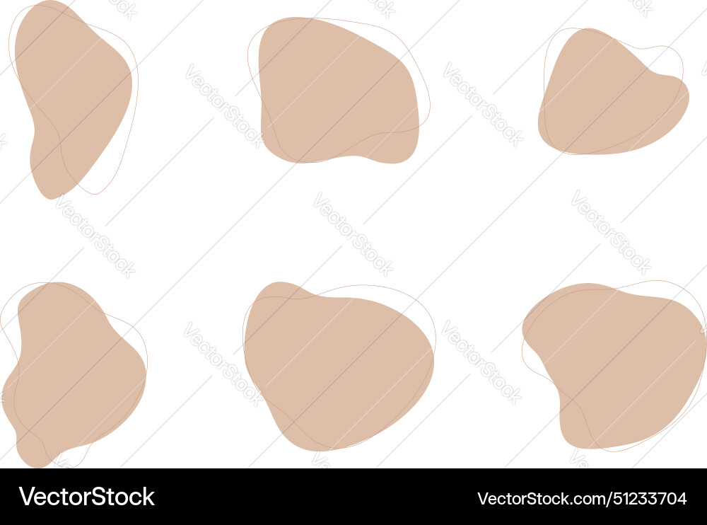 Blobs Flüssigkeit Formen Symbol visuellen Satz Vektorbild