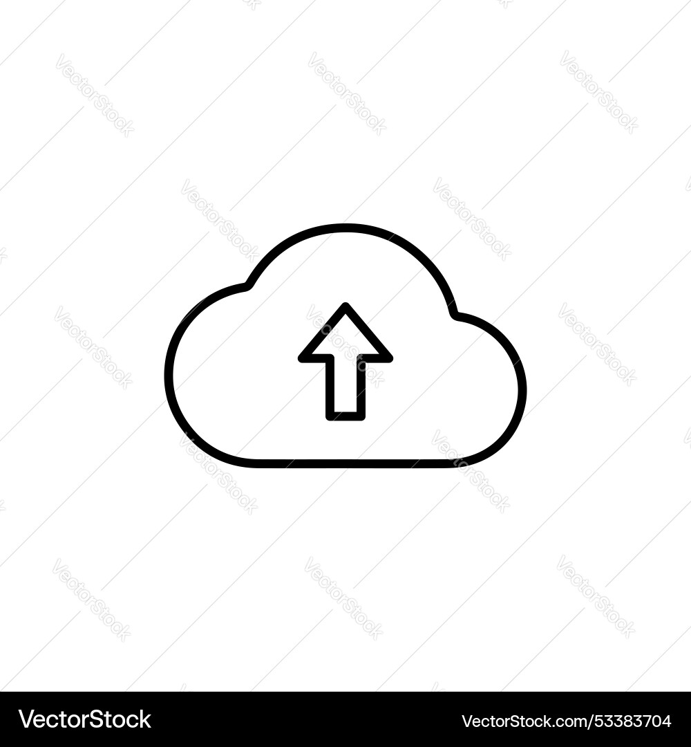 Cloud upload icon set file or folder vector image