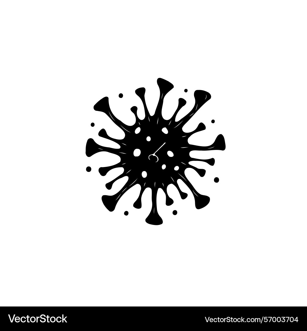 Covid clock an representing the unrelenting Vector Image