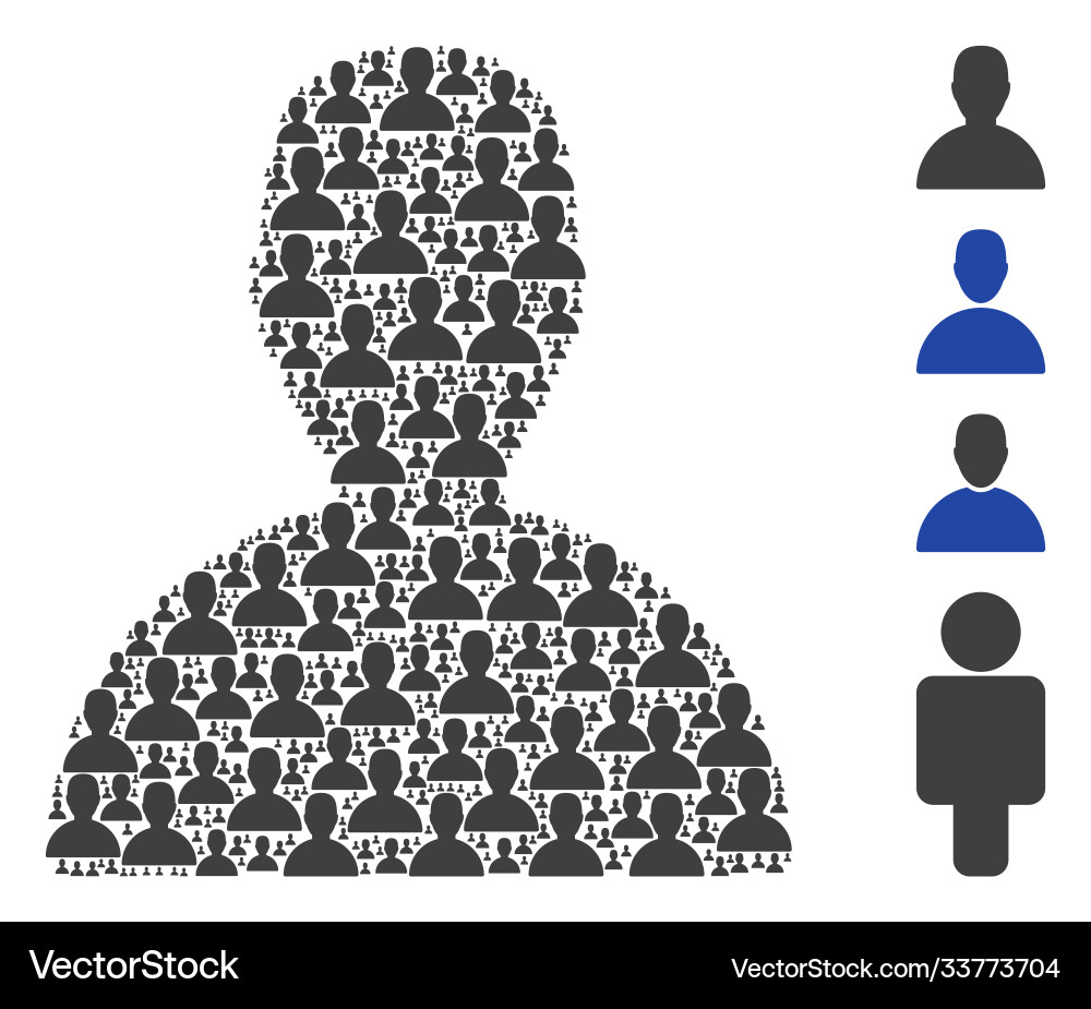 Customer recursion mosaic self items Customer recursion mosaic self items vector image