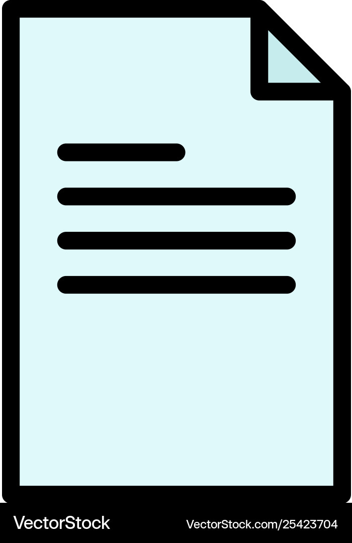 Data Report Icon - Text & File vector image