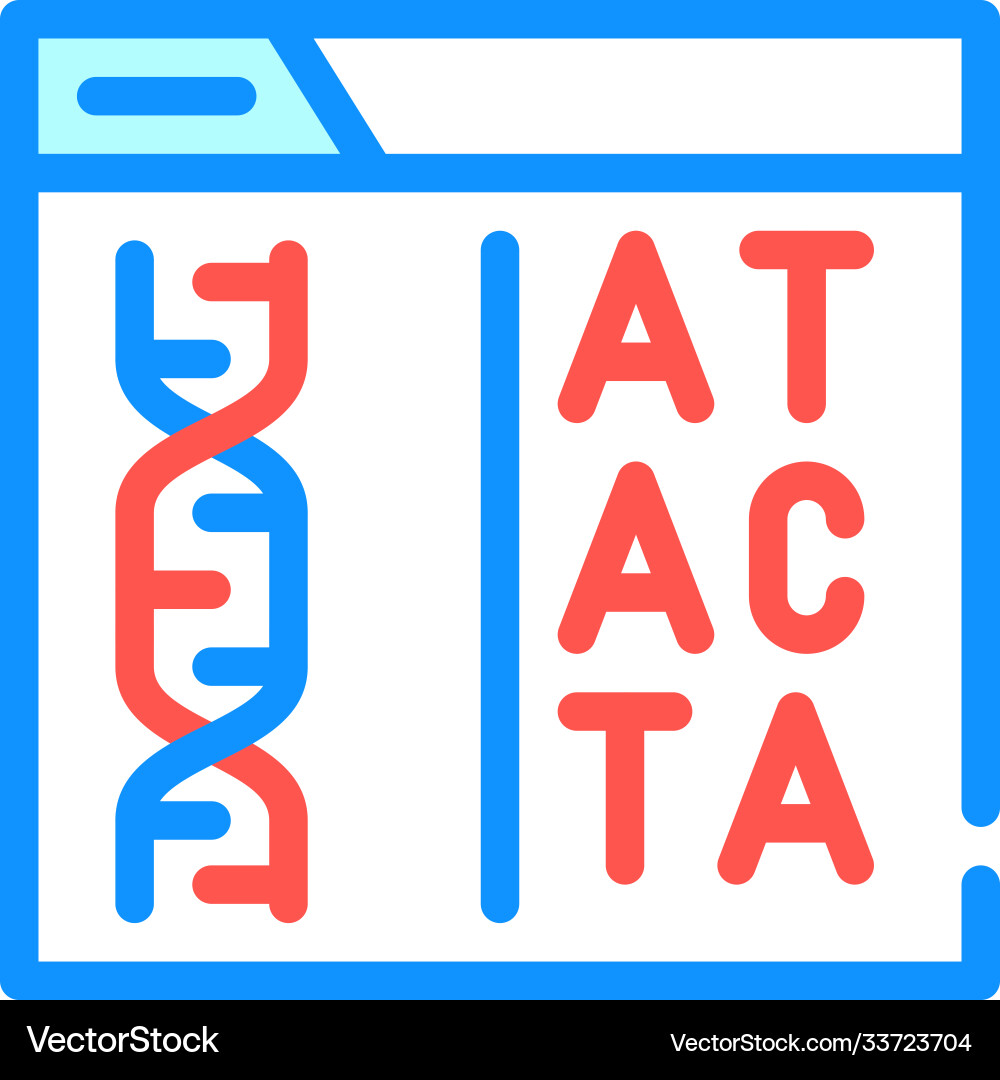 Decoding dna code color icon vector image